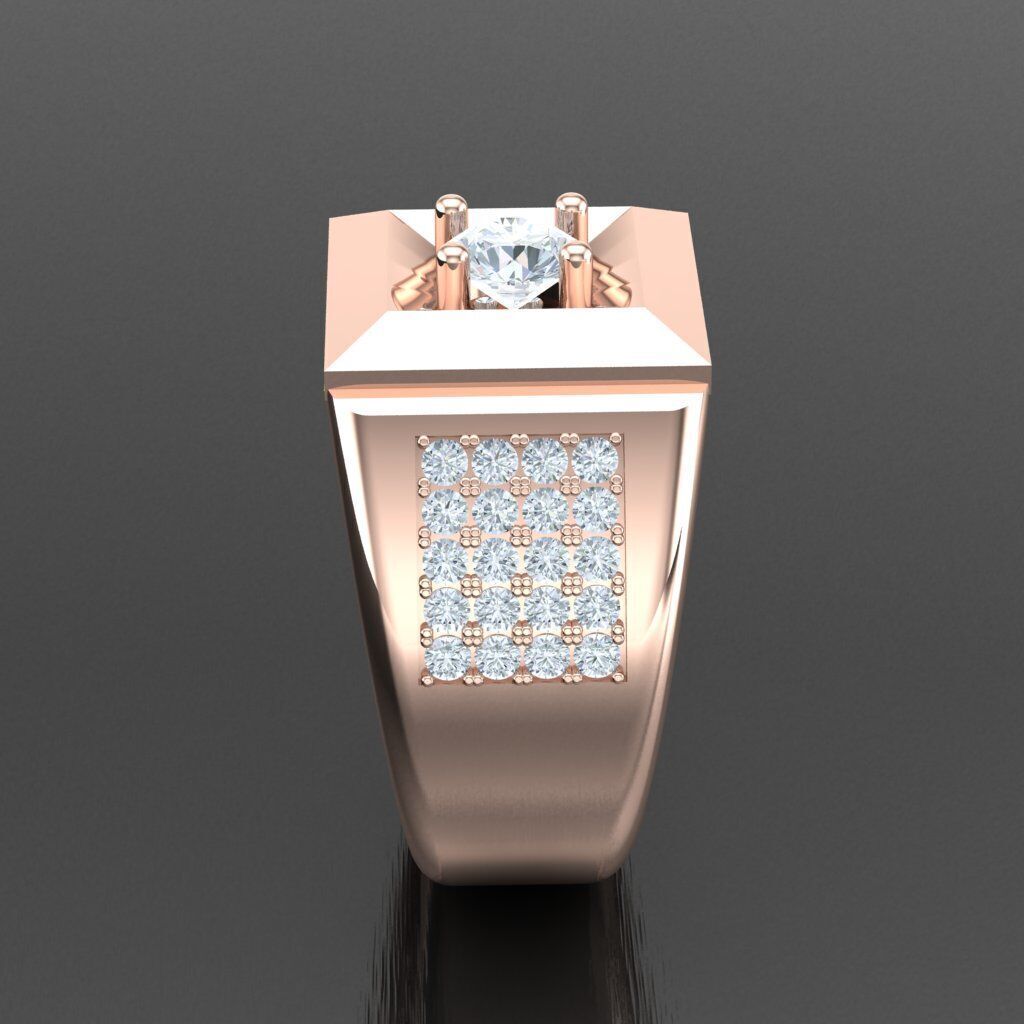 Elite Men Rings Collection 4MR025 3D print model_12
