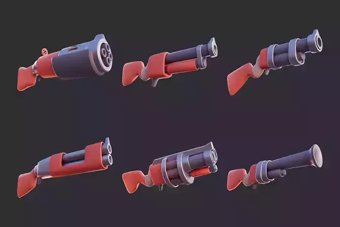 Super low poly Weapon Pack for Free free VR / AR / low-poly 3D model ...