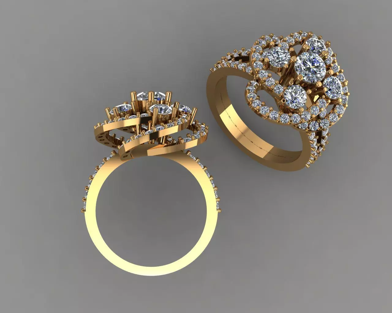 Stylish 3D Ring Model for Jewelry Making And printing Code R19 3D print model