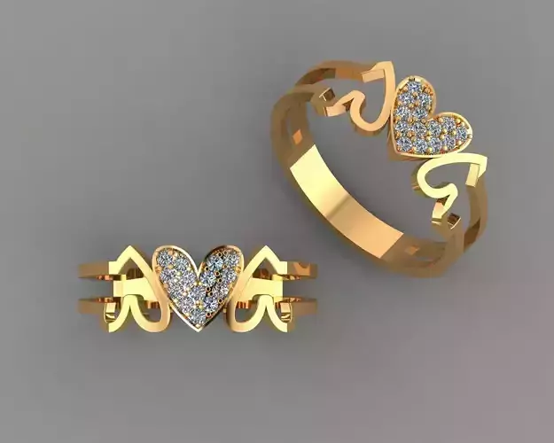 Stylish 3D Ring Model for Jewelry Making And printing Code R20