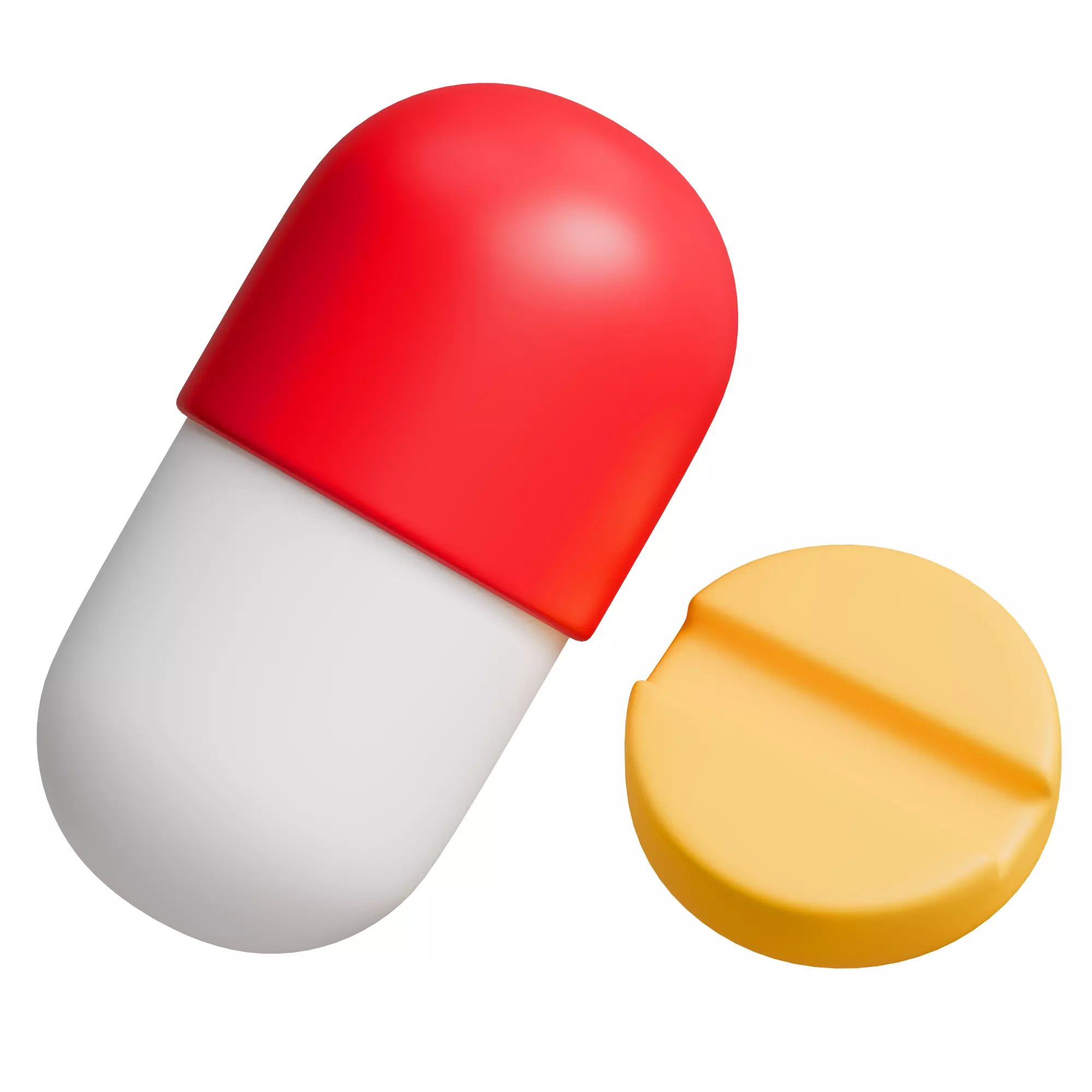 Pills Free low-poly 3D model