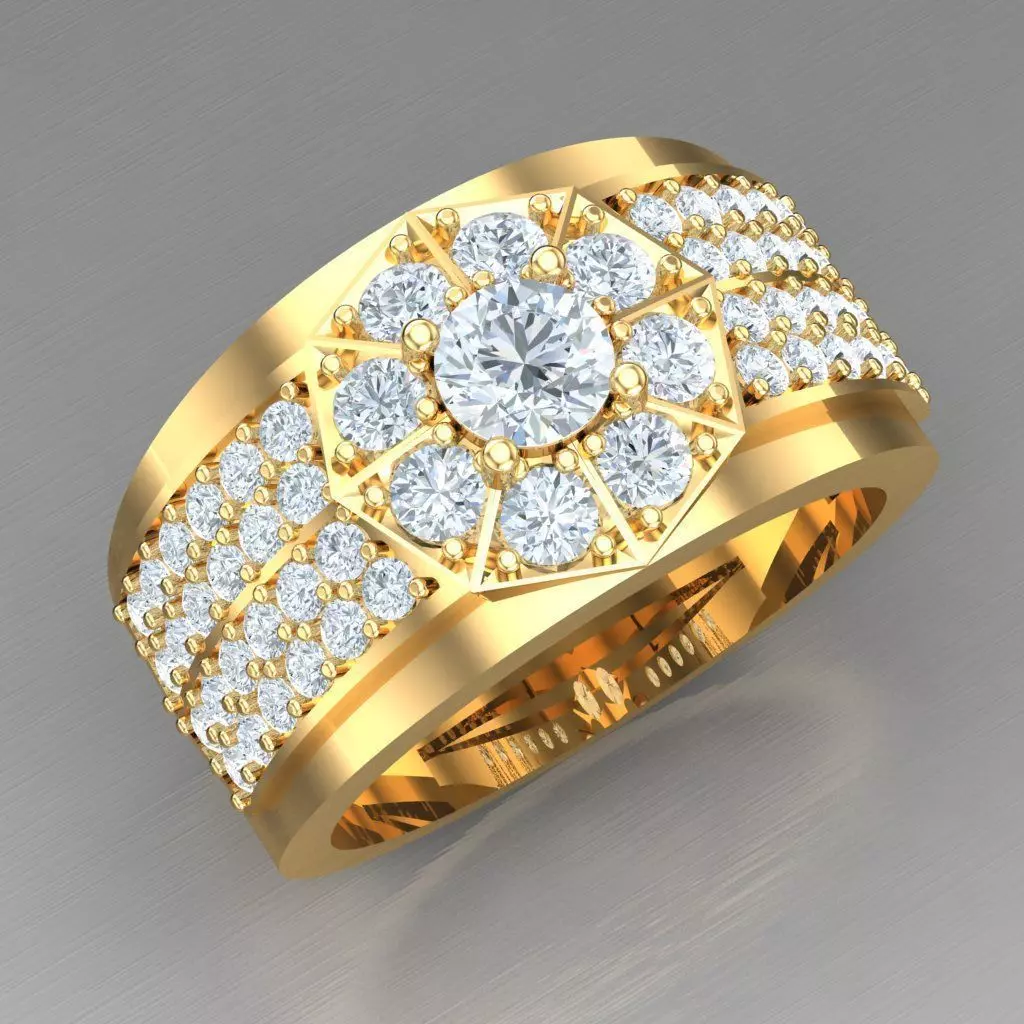 Elite Men Rings Collection 4MR012 3D print model