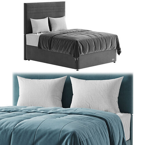 iGel Advance 2050i Divan Bed Set On Glides 3D model