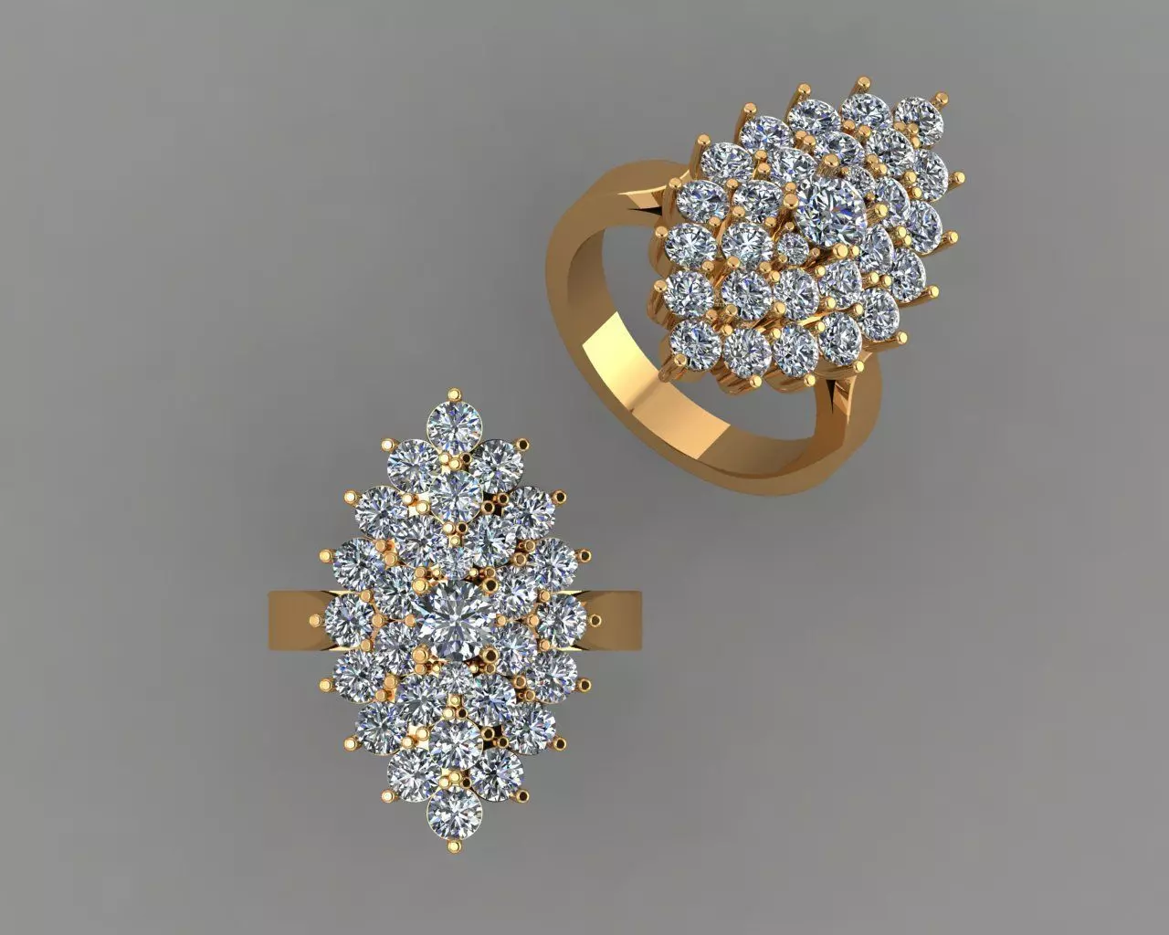 Stylish 3D Ring Model for Jewelry Making And printing Code R22 3D print model