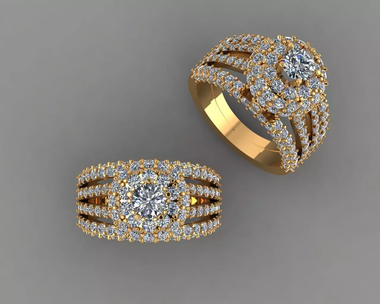 Stylish 3D Ring Model for Jewelry Making And printing Code R23 3D print model