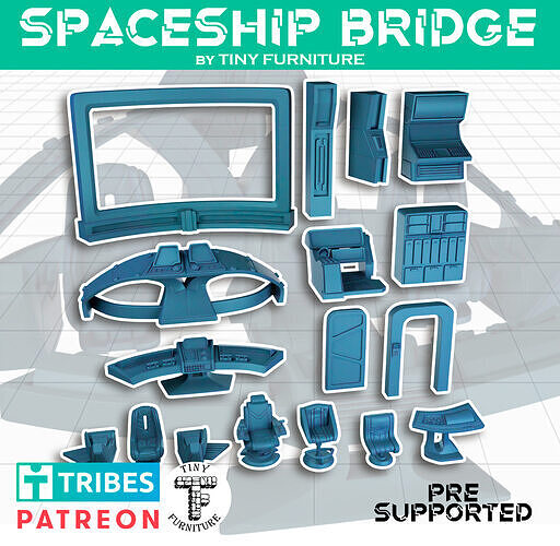 Spaceship Bridge 3D print model