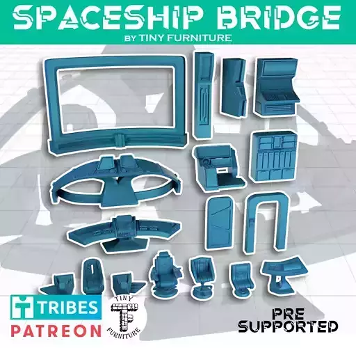Spaceship Bridge 3D print model