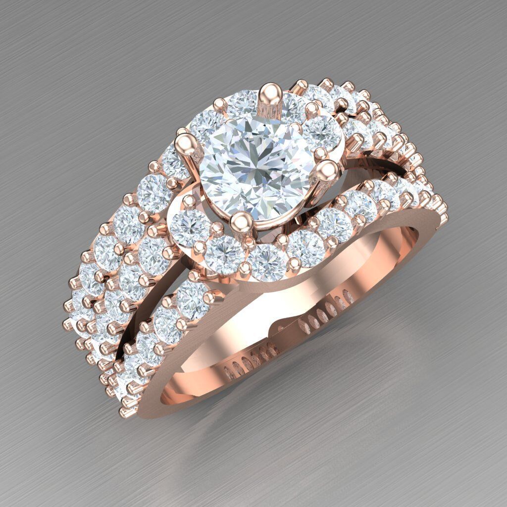 Elite Men Rings Collection 4MR005 3D print model_11