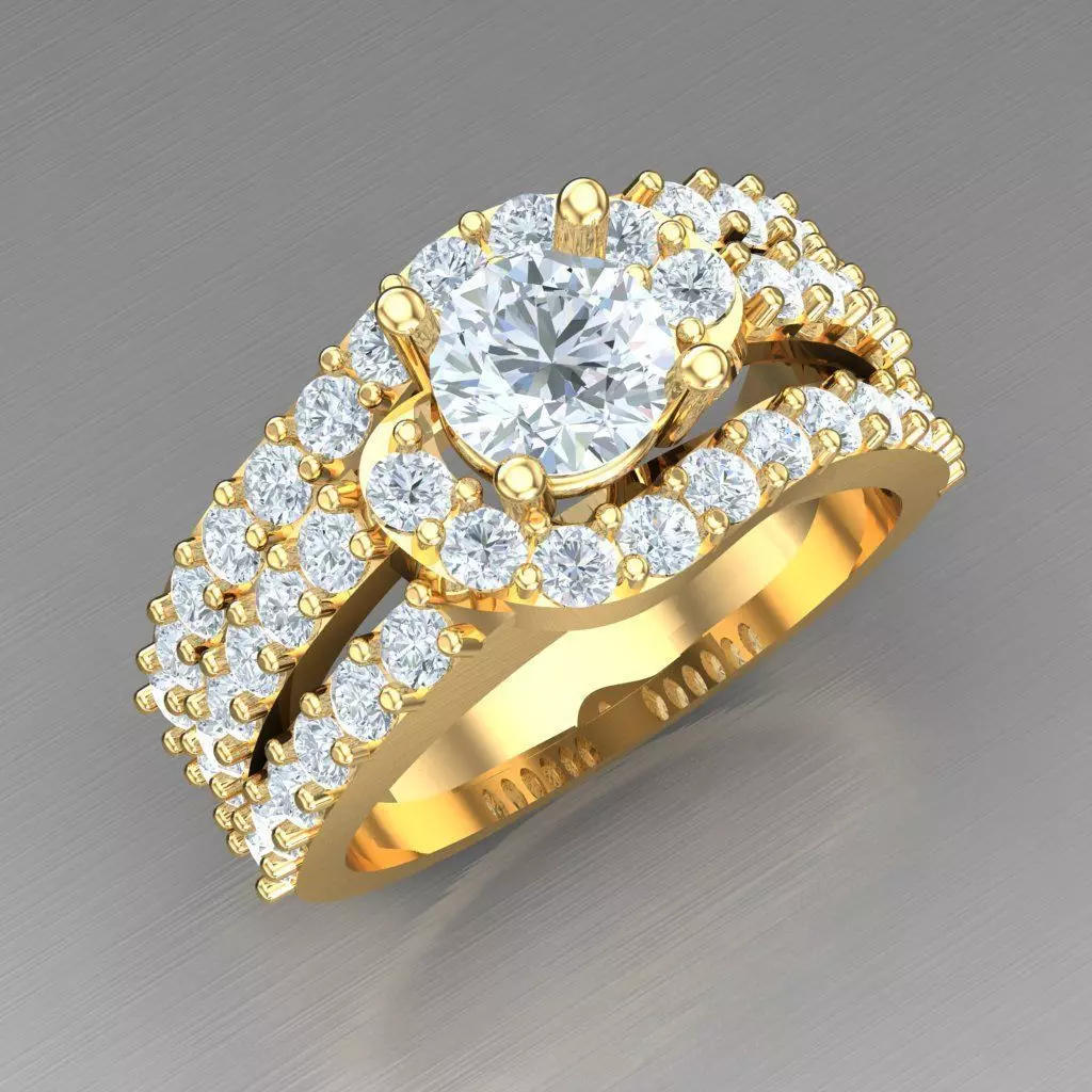 Elite Men Rings Collection 4MR005 3D print model_0