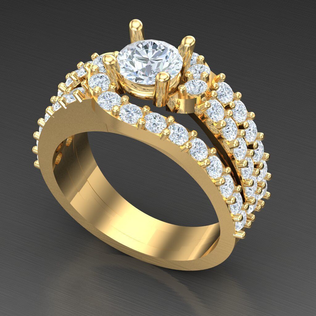 Elite Men Rings Collection 4MR005 3D print model_8