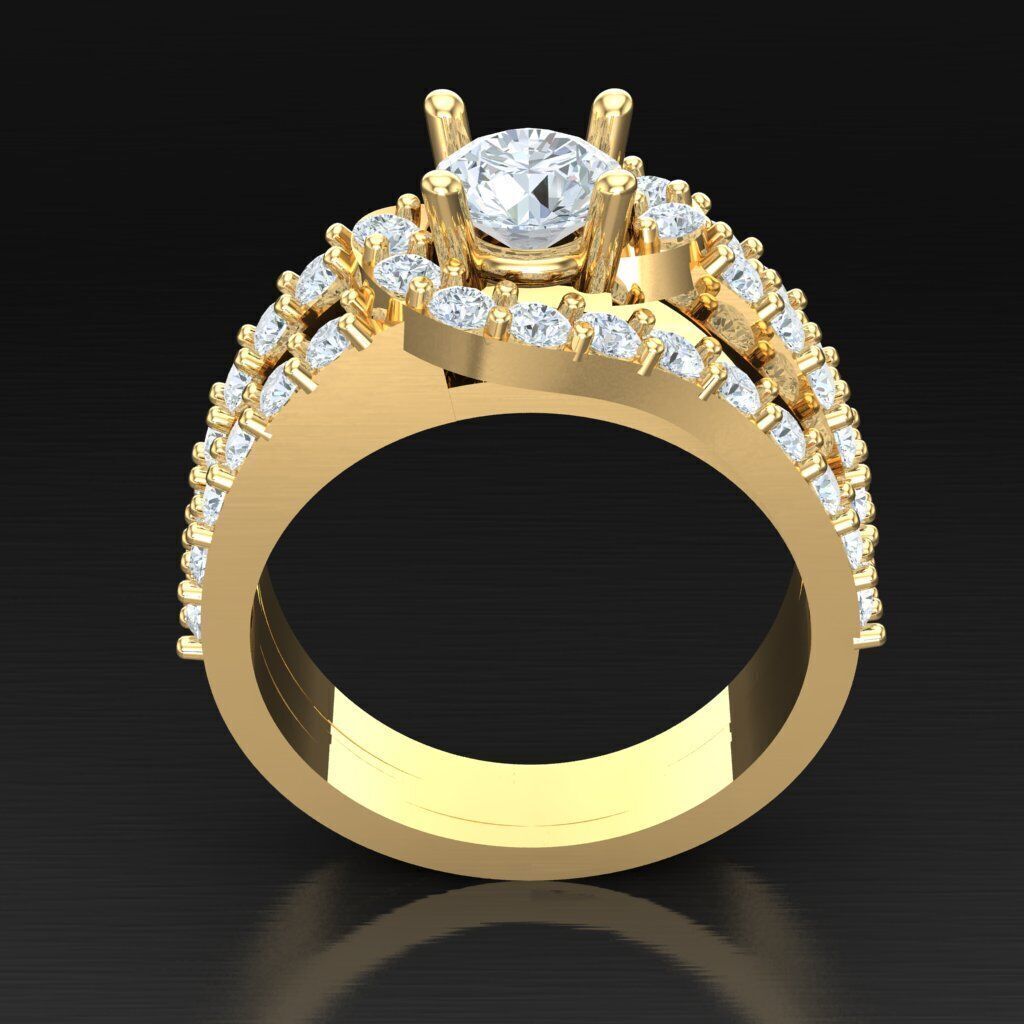 Elite Men Rings Collection 4MR005 3D print model_4