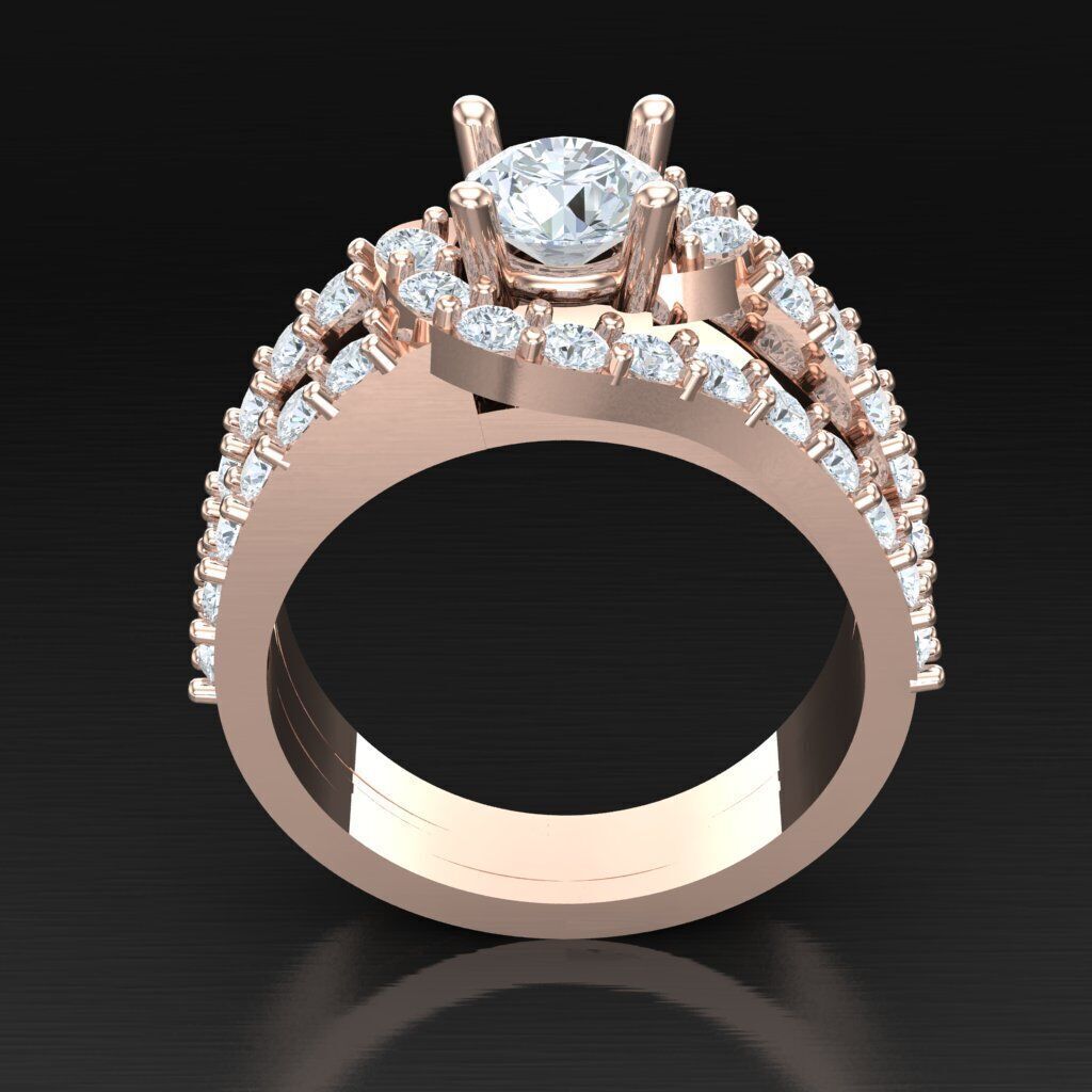 Elite Men Rings Collection 4MR005 3D print model_3