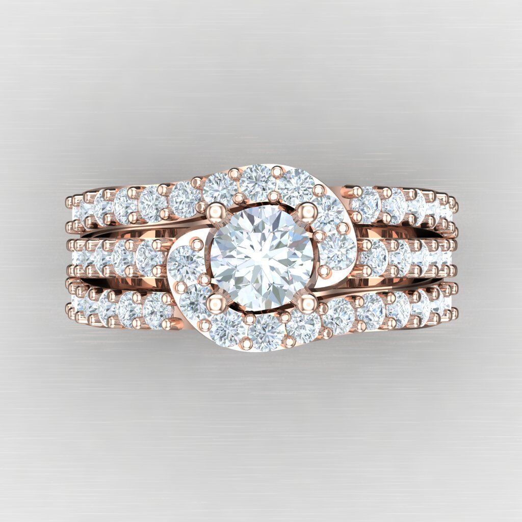 Elite Men Rings Collection 4MR005 3D print model_9