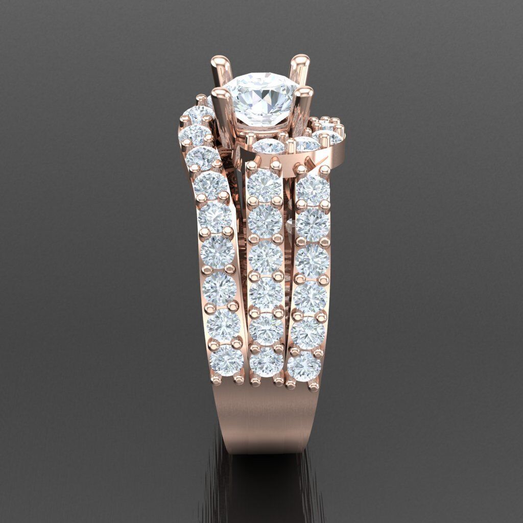 Elite Men Rings Collection 4MR005 3D print model_12