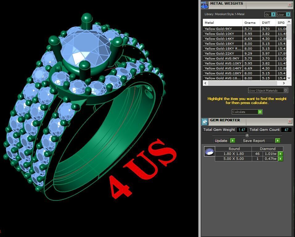 Elite Men Rings Collection 4MR005 3D print model_1