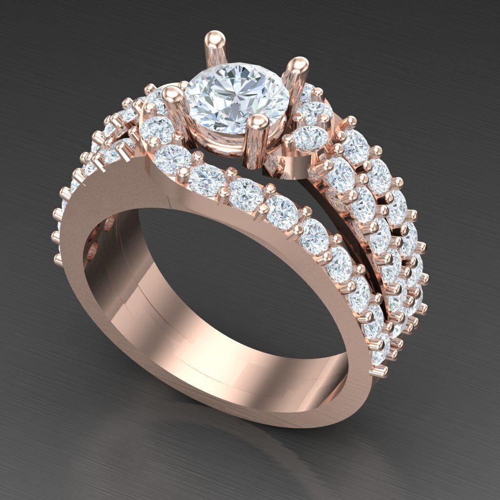 Elite Men Rings Collection 4MR005 3D print model_5