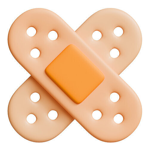 Wound plaster Low-poly 3D model