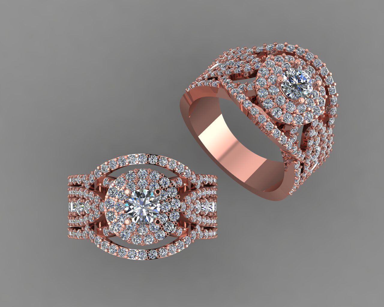 Stylish 3D Ring Model for Jewelry Making And printing Code R25 3D print model_5