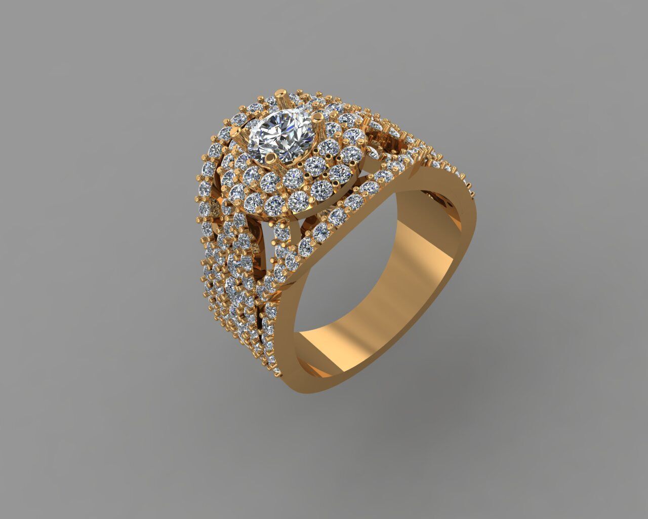 Stylish 3D Ring Model for Jewelry Making And printing Code R25 3D print model_1