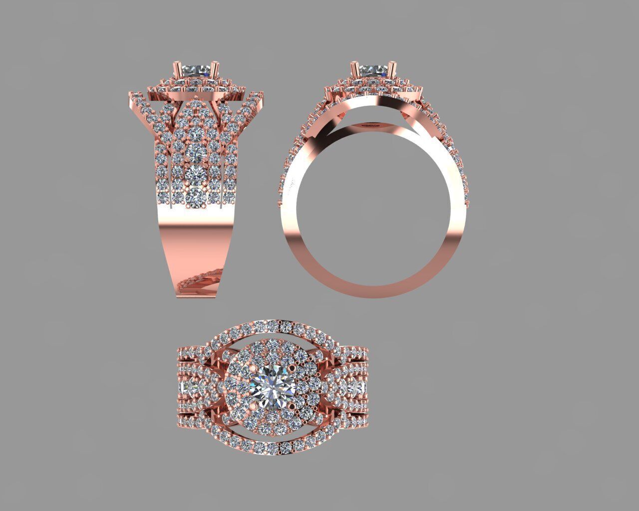 Stylish 3D Ring Model for Jewelry Making And printing Code R25 3D print model_9
