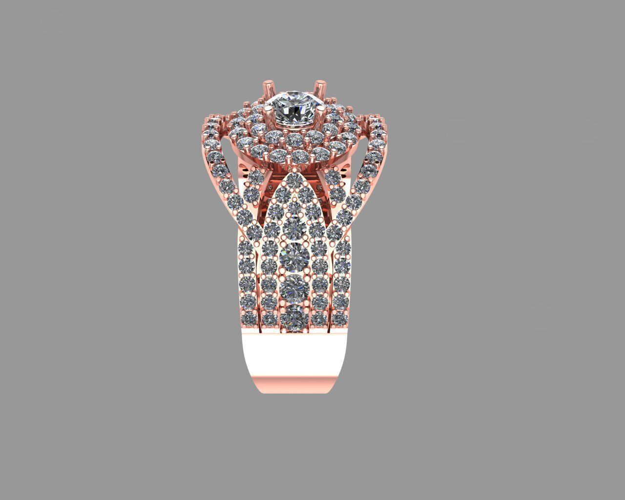 Stylish 3D Ring Model for Jewelry Making And printing Code R25 3D print model_8