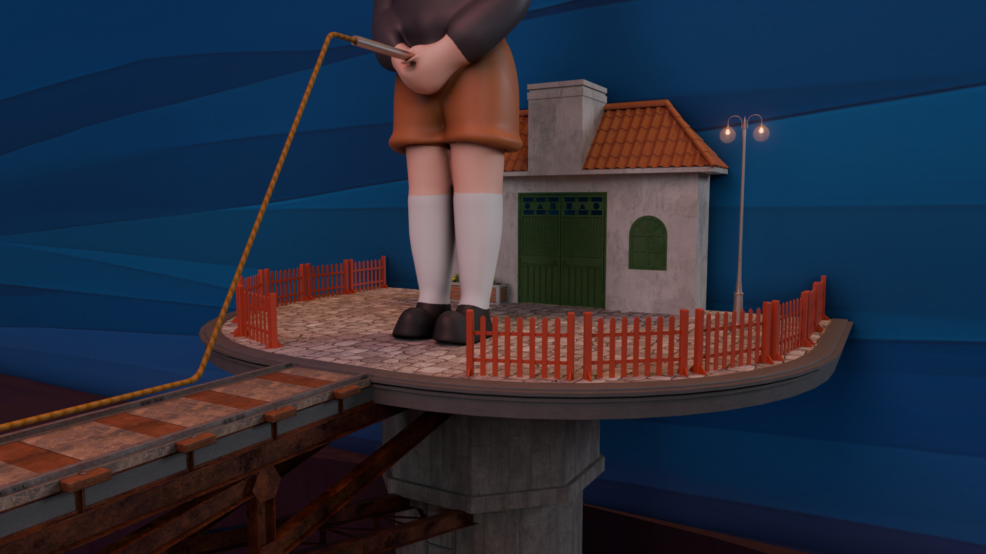 Squid Game Jump Rope Map 3D model_10