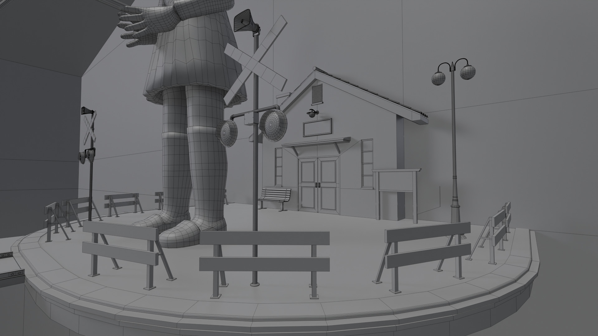 Squid Game Jump Rope Map 3D model_20