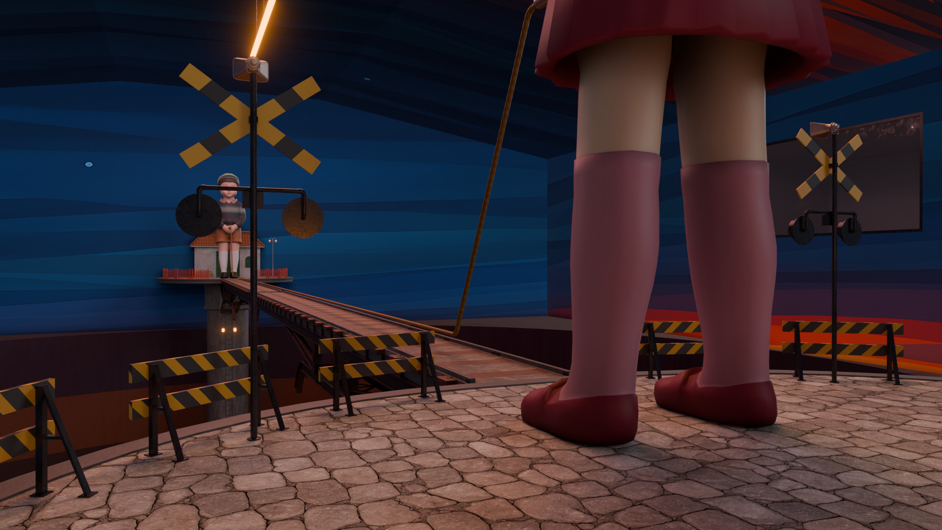 Squid Game Jump Rope Map 3D model_8