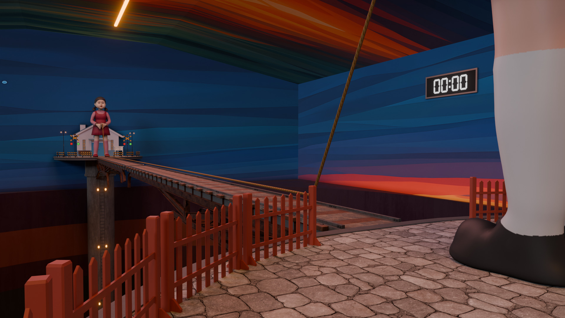 Squid Game Jump Rope Map 3D model_11