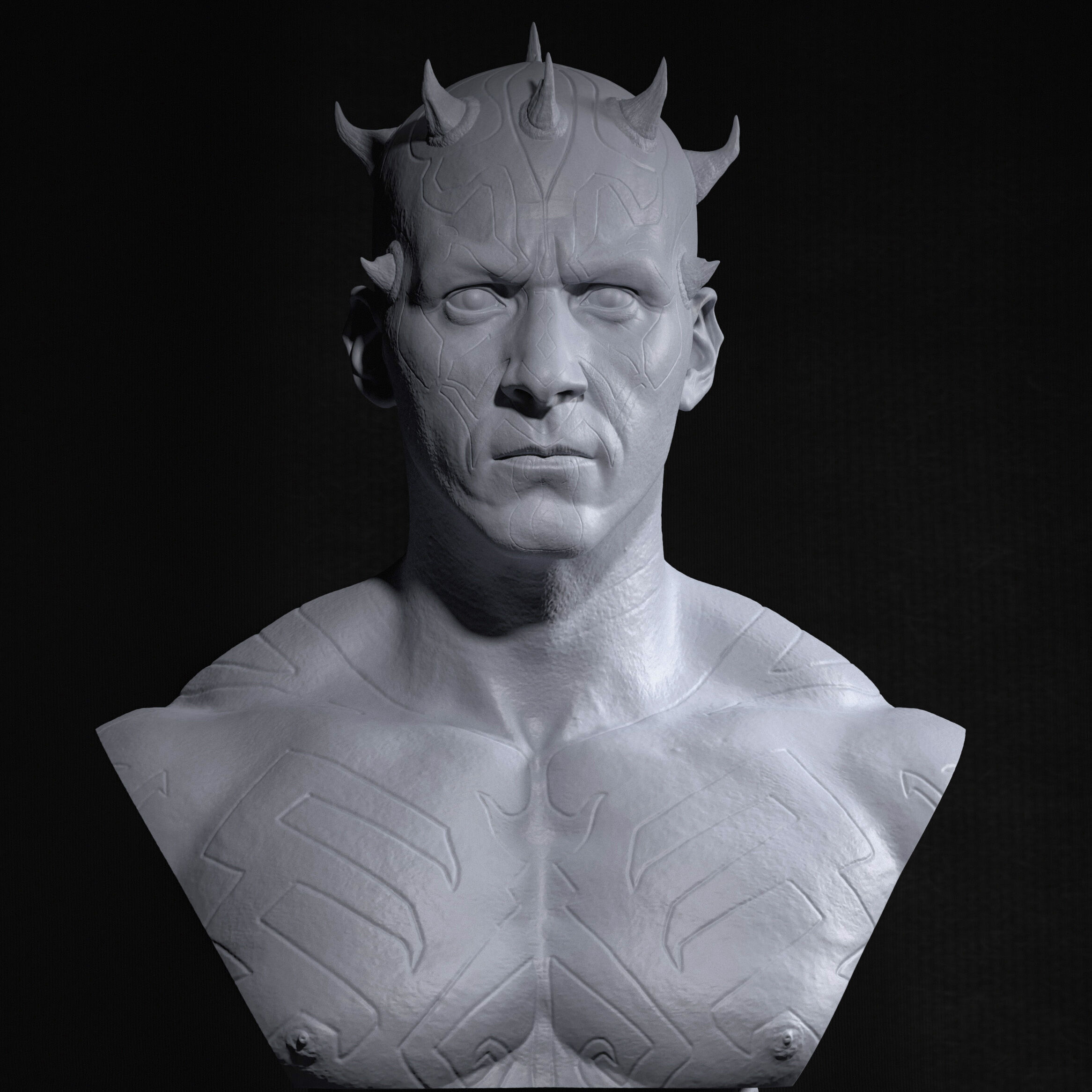 Darth Maul Bust Original Look 3D print model_1