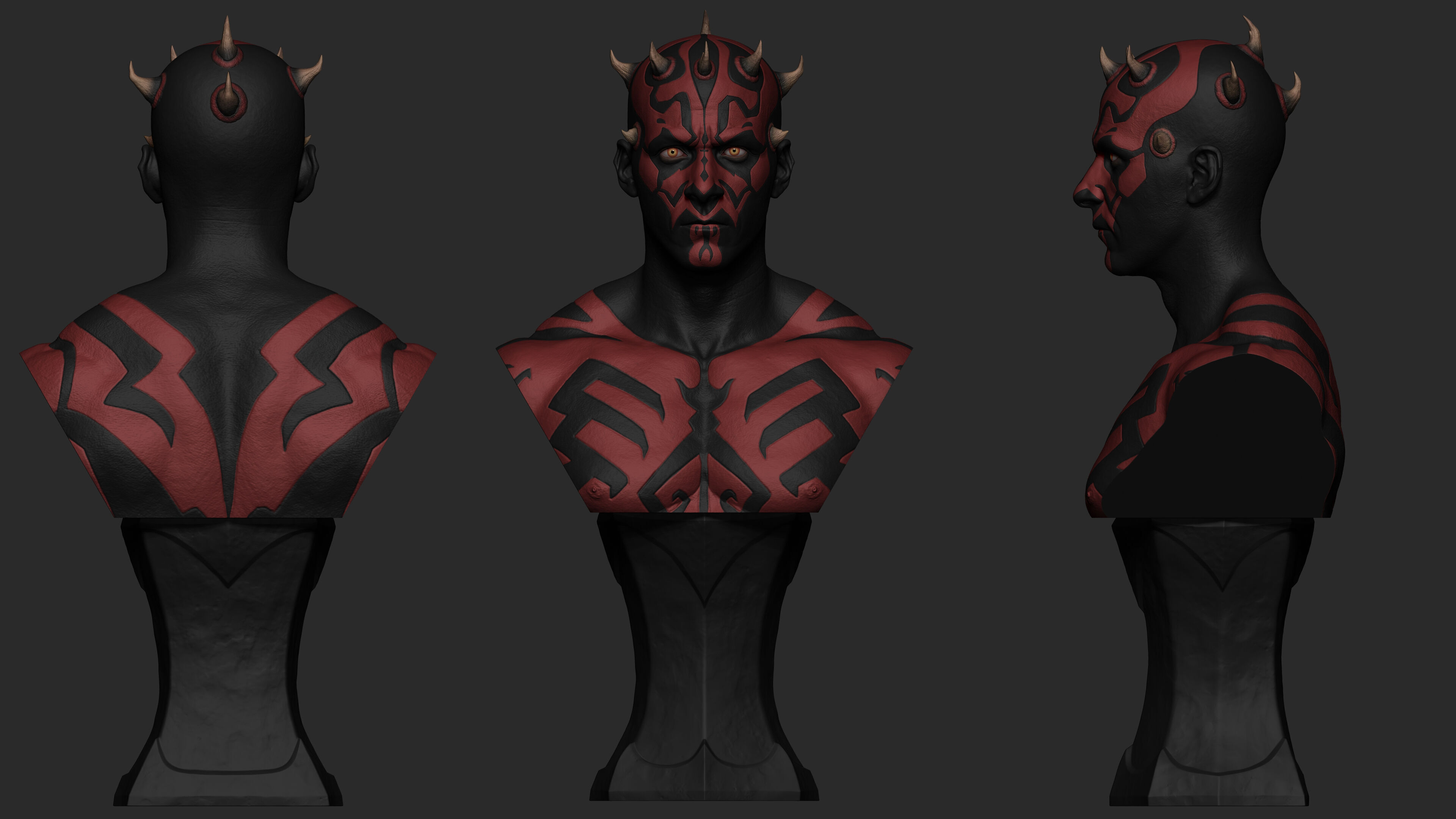 Darth Maul Bust Original Look 3D print model_9