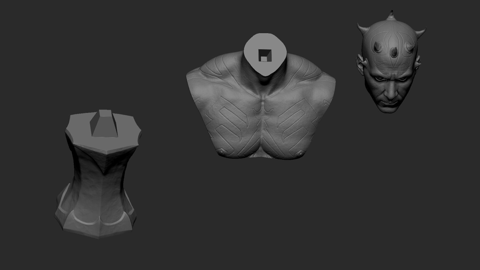 Darth Maul Bust Original Look 3D print model_12