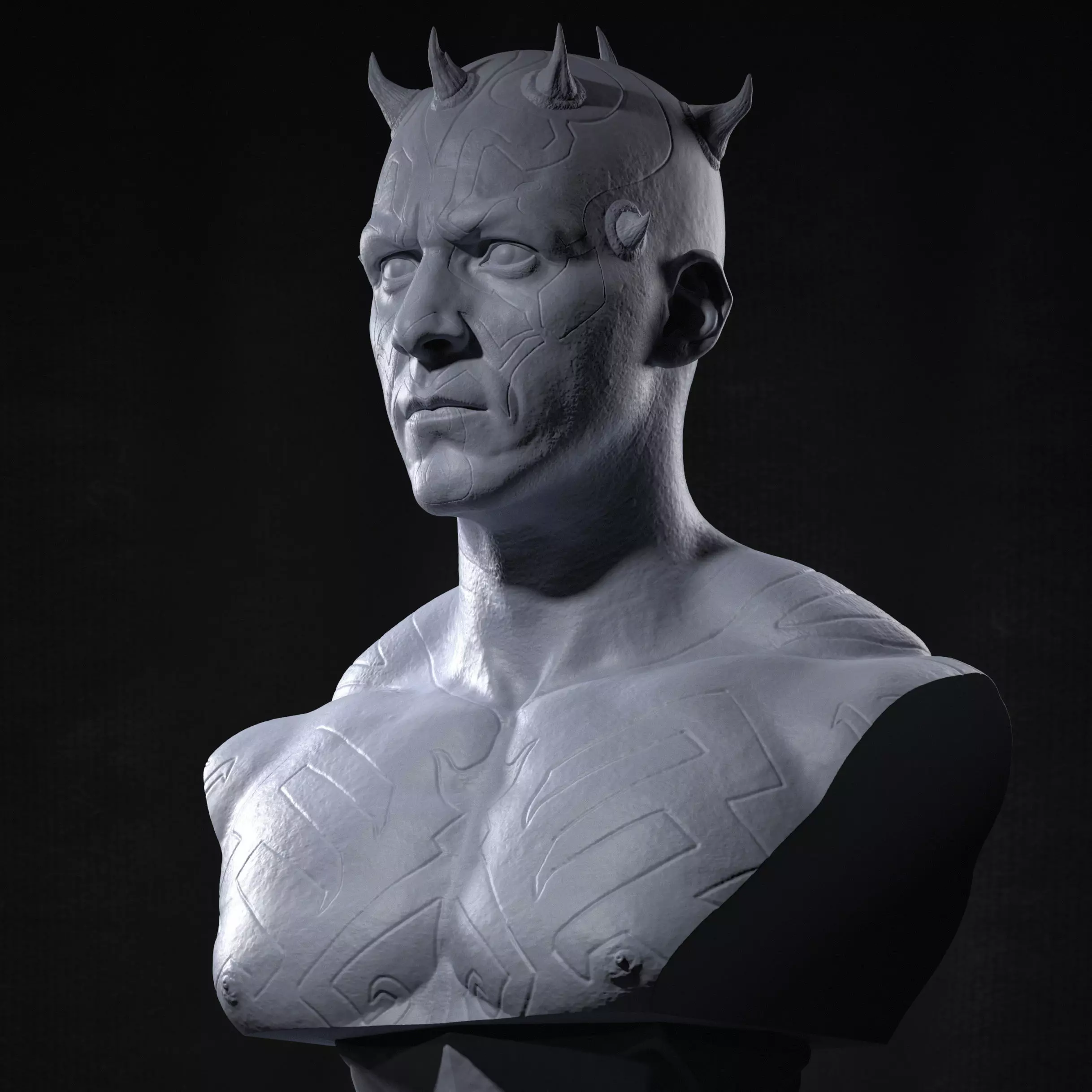 Darth Maul Bust Original Look 3D print model_0