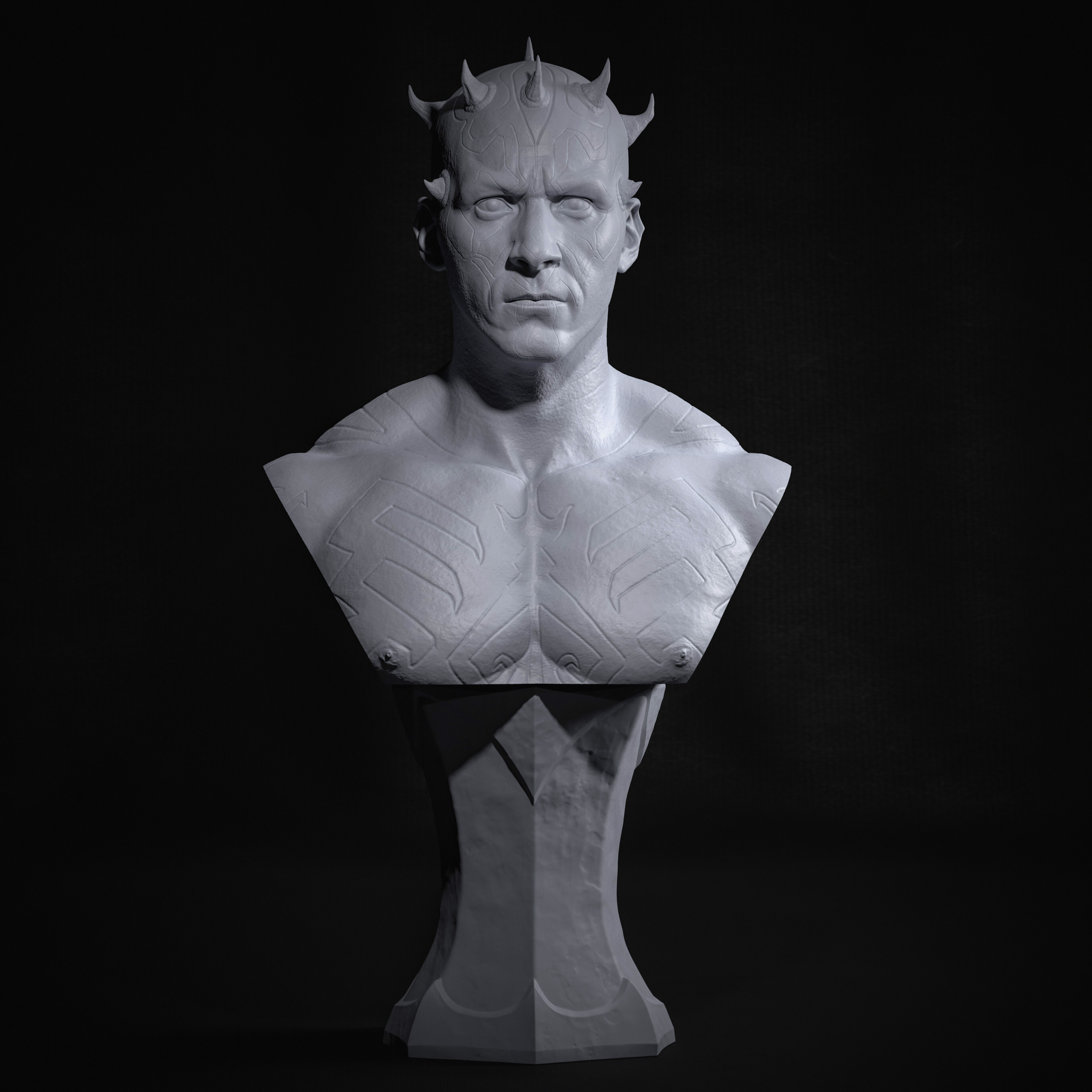 Darth Maul Bust Original Look 3D print model_2