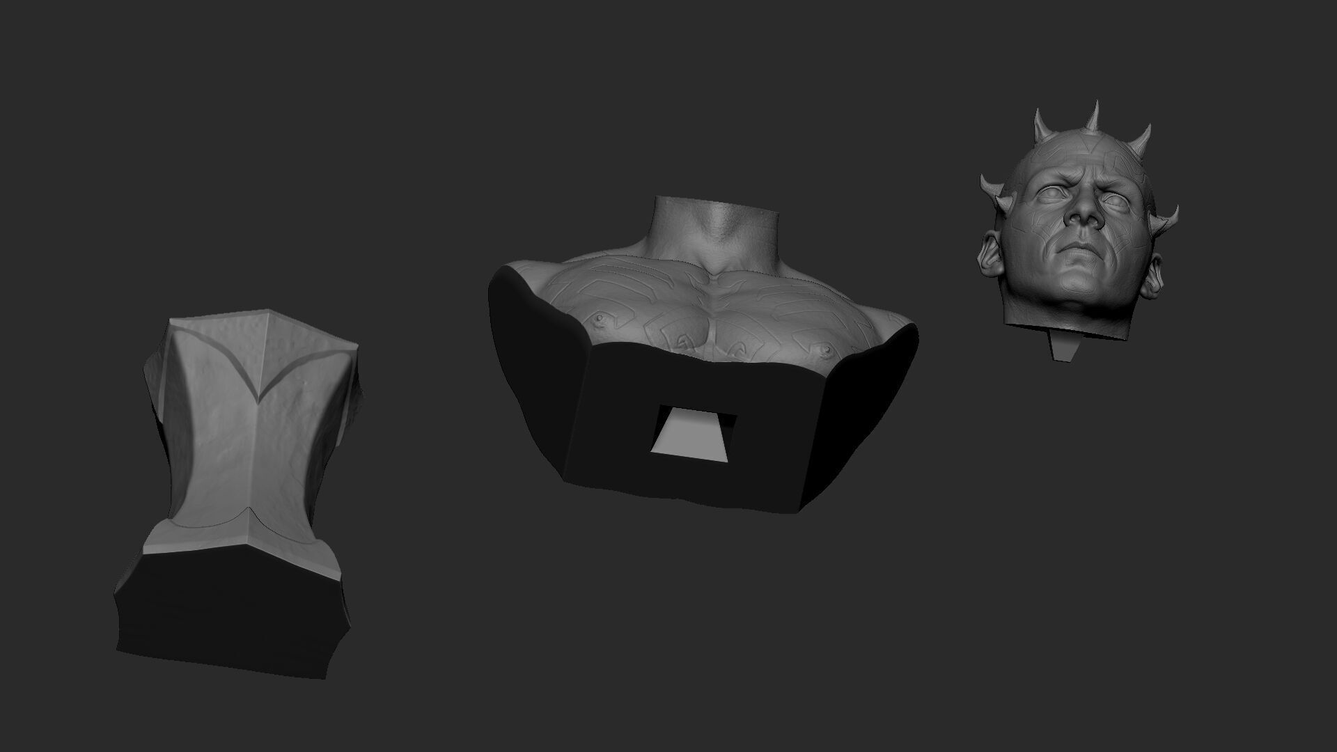 Darth Maul Bust Original Look 3D print model_13