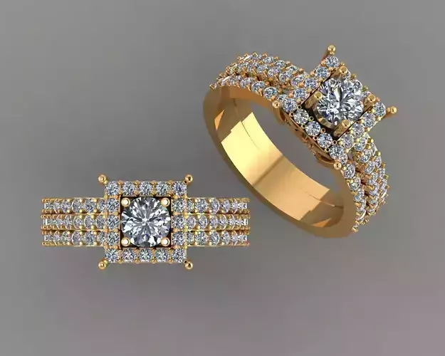 Stylish 3D Ring Model for Jewelry Making And printing Code R28