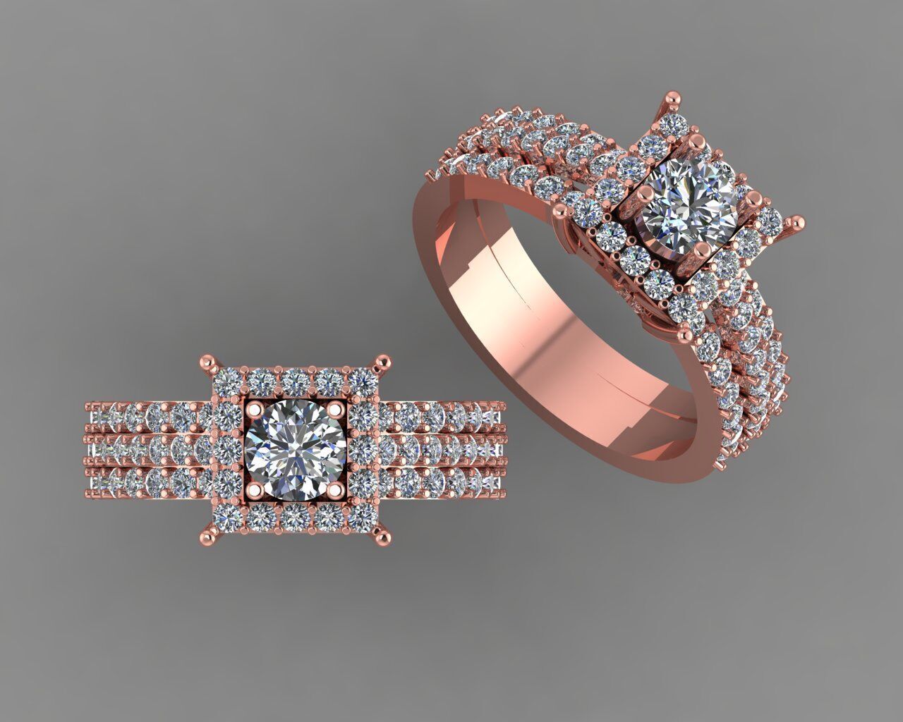 Stylish 3D Ring Model for Jewelry Making And printing Code R28 3D print model_5