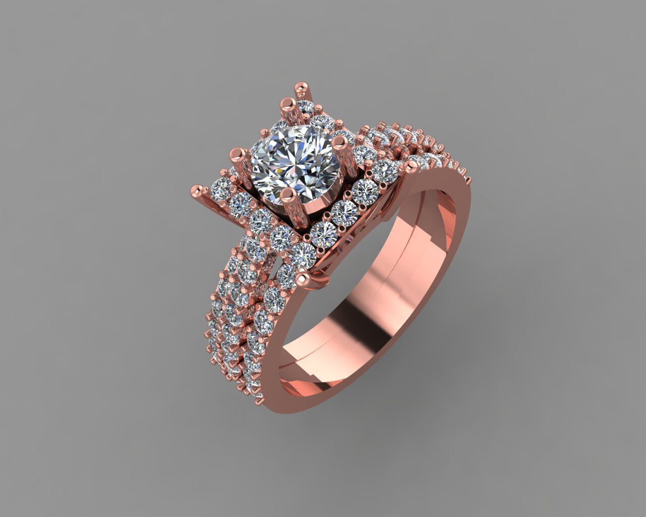 Stylish 3D Ring Model for Jewelry Making And printing Code R28 3D print model_6