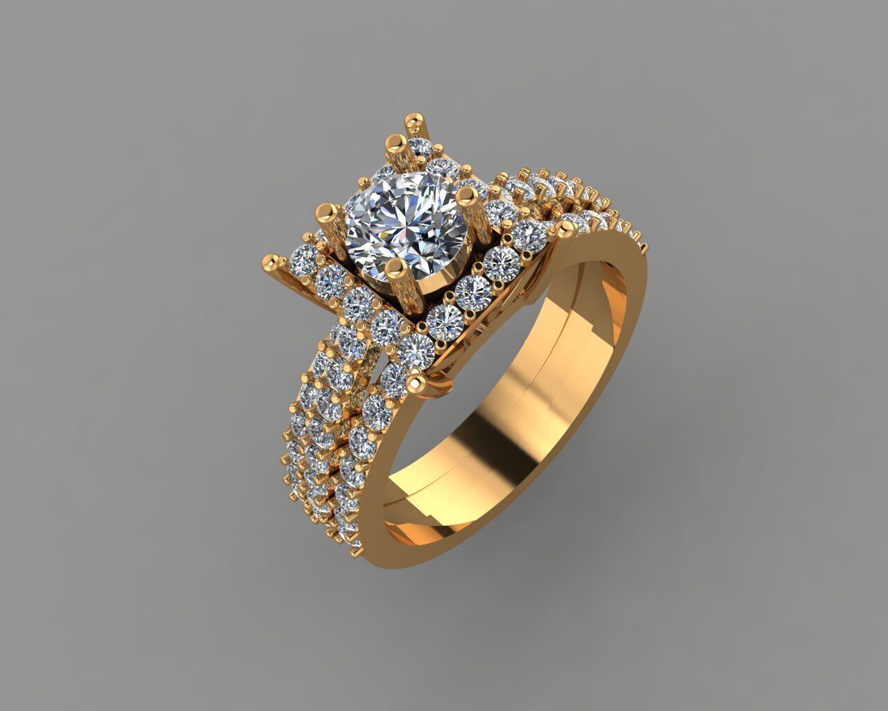 Stylish 3D Ring Model for Jewelry Making And printing Code R28 3D print model_1