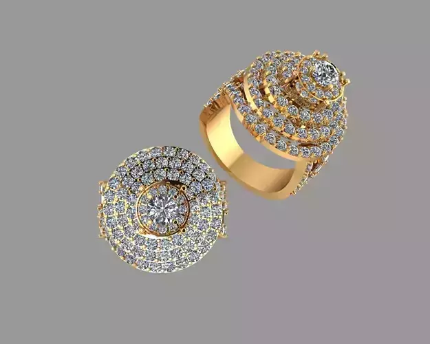 Stylish 3D Ring Model for Jewelry Making And printing Code R29