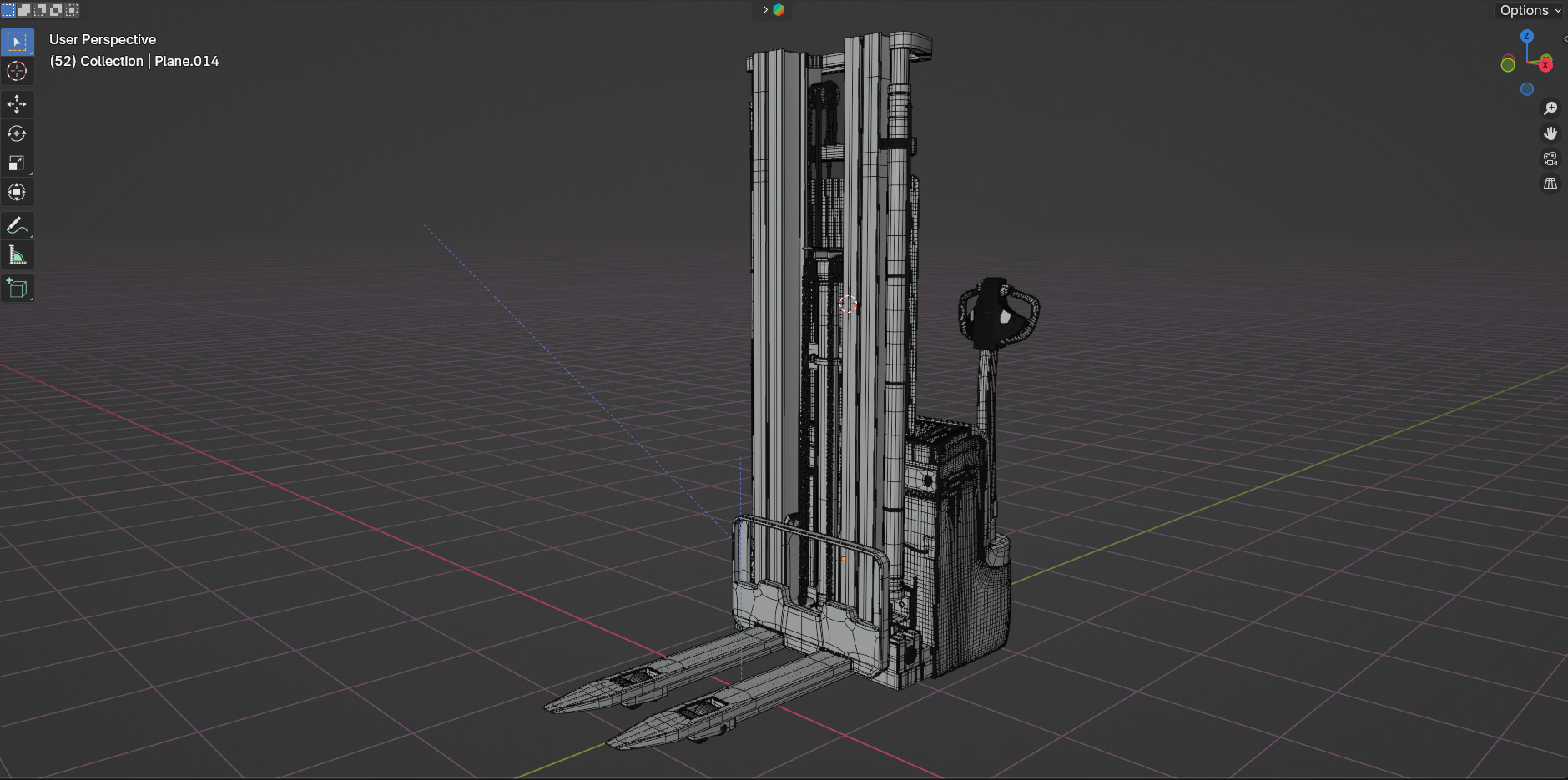 Forklift Machine 3D model_9