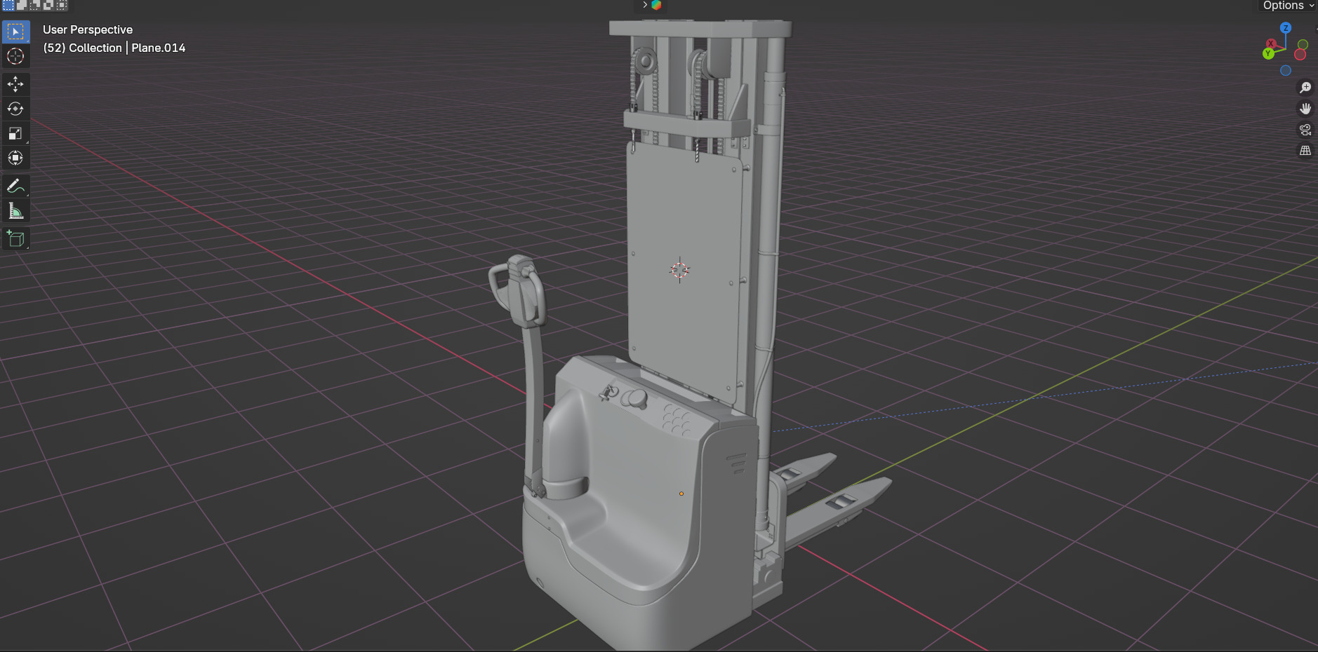 Forklift Machine 3D model_8