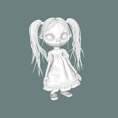 witch baby girl 3D print model