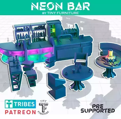 Neon Bar 3D print model