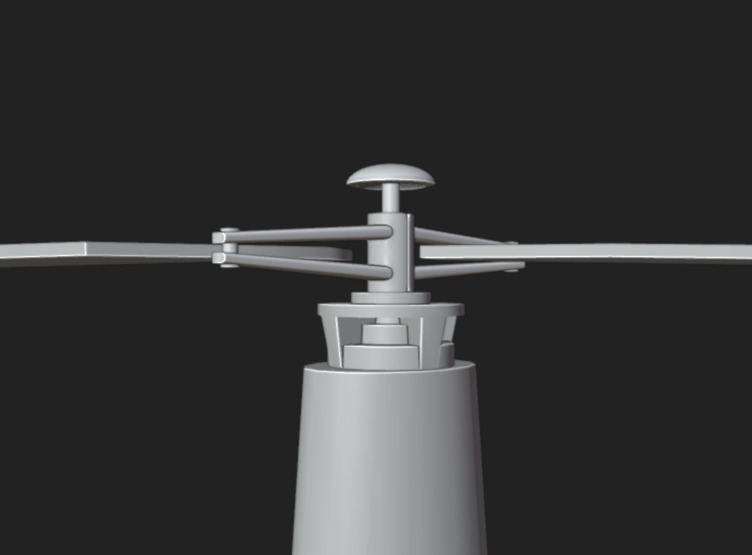 Black Modern Civilian Helicopter Low Poly 3D Model 3D model_4