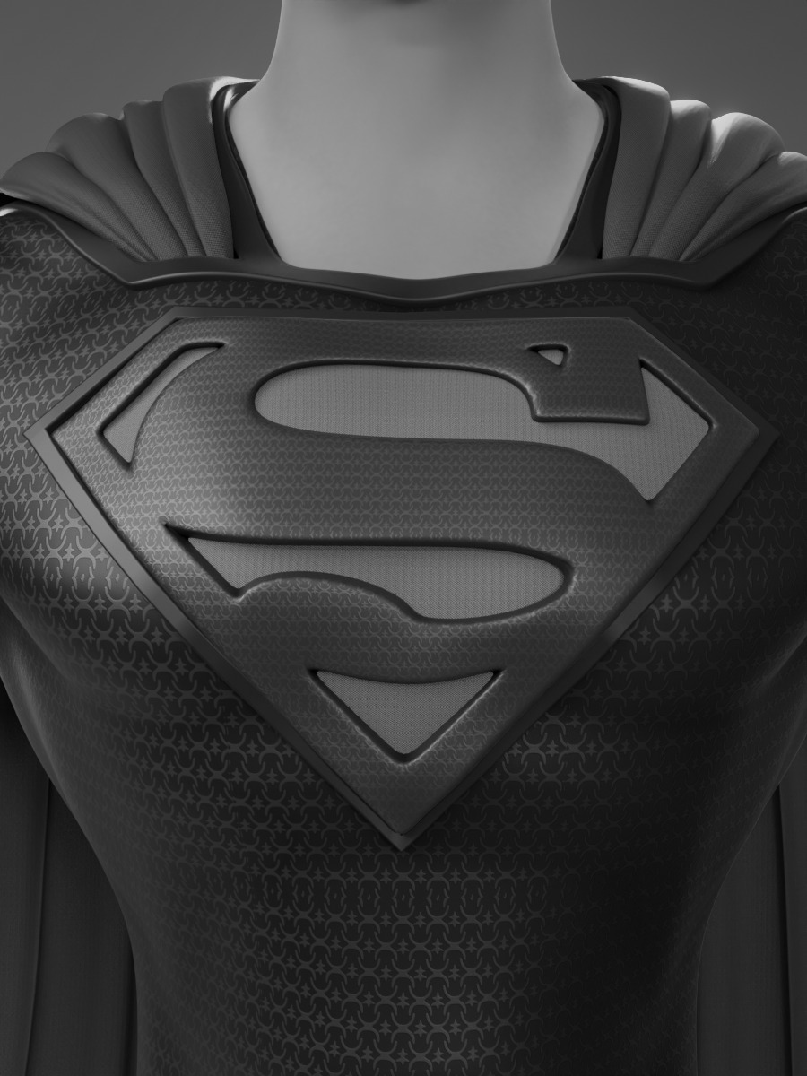 Cartoon Superman henry cavill 3D model in blender Low-poly Low-poly 3D model_2