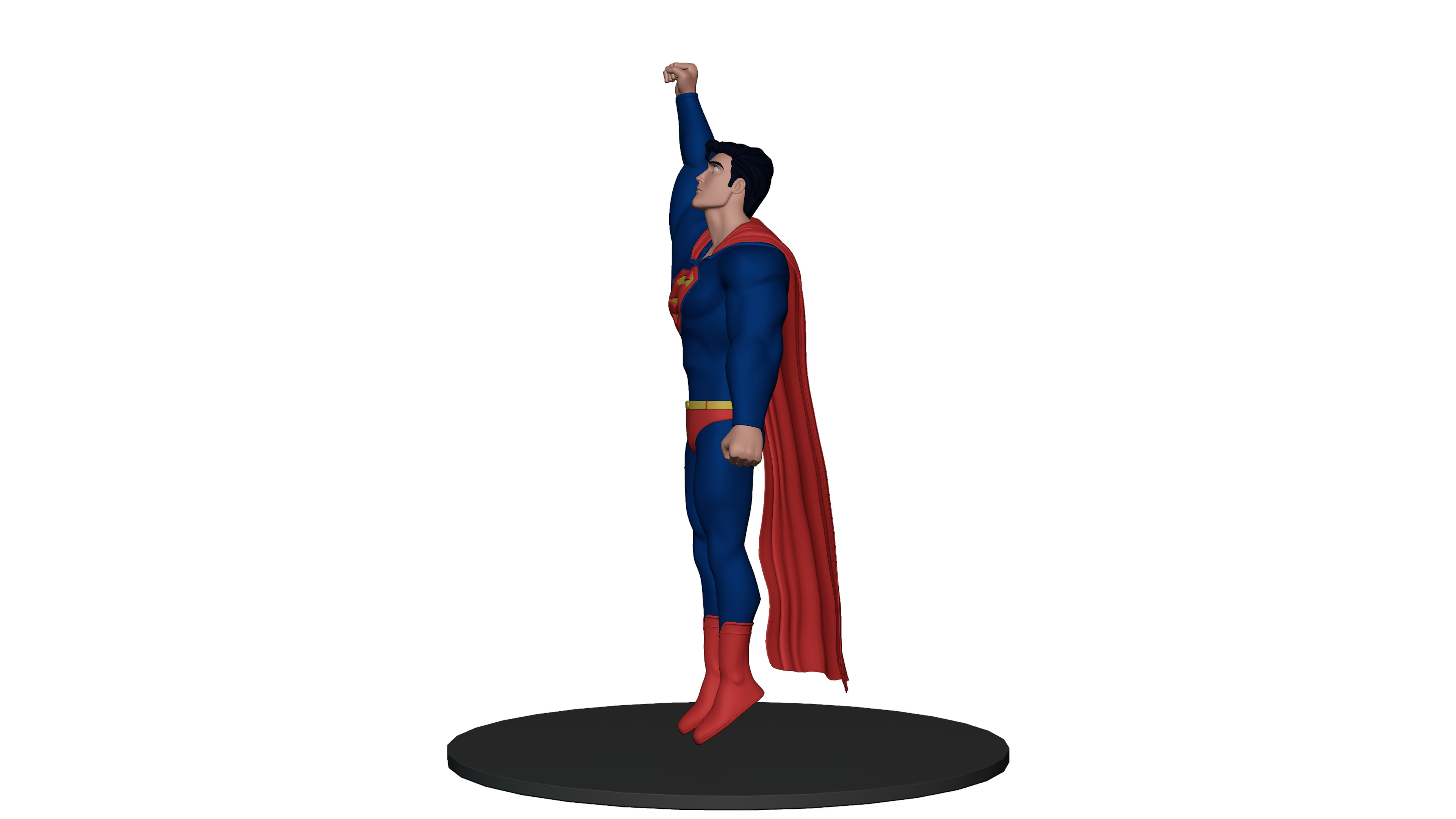 Cartoon Superman henry cavill 3D model in blender Low-poly Low-poly 3D model_7