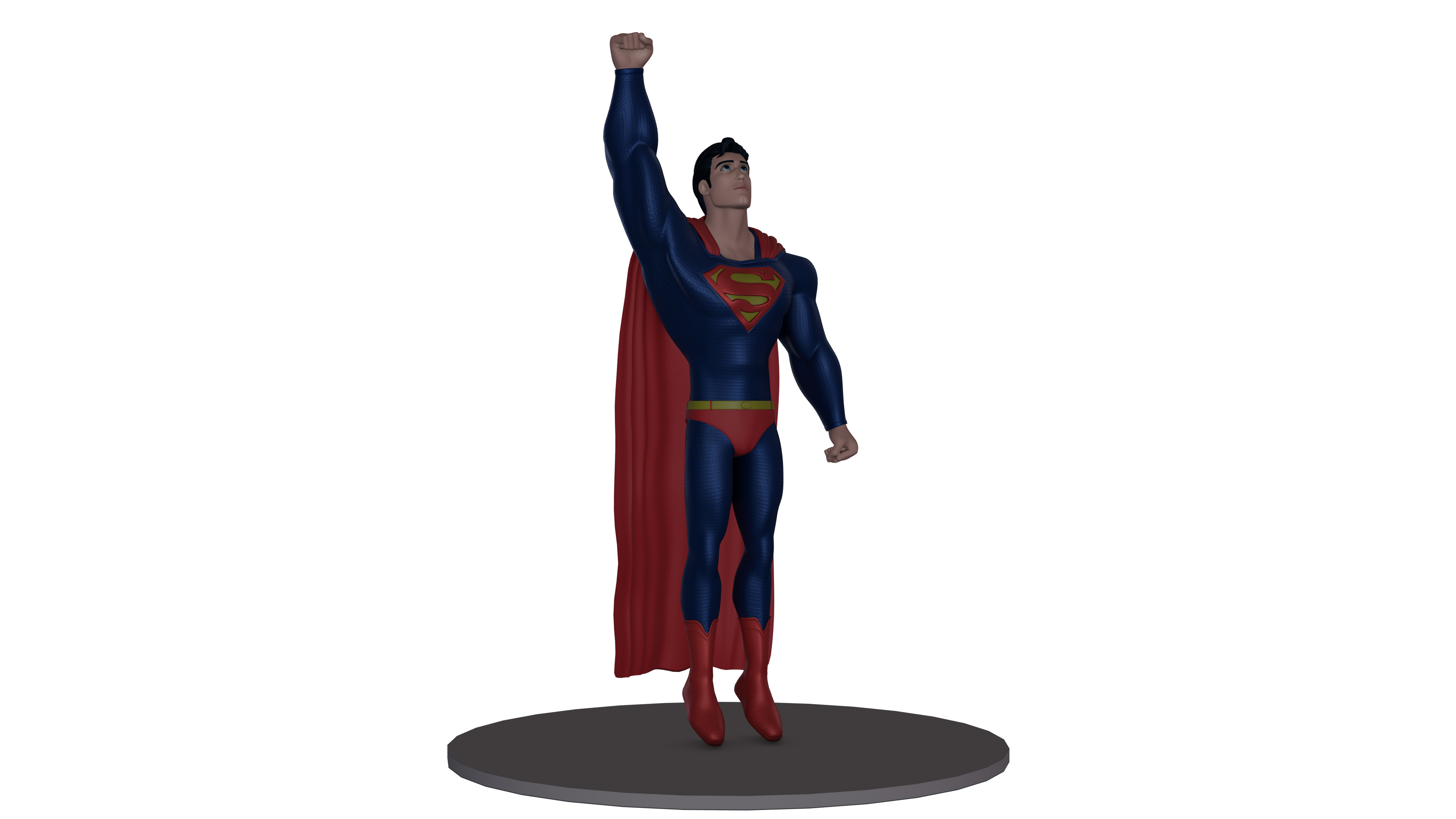 Cartoon Superman henry cavill 3D model in blender Low-poly Low-poly 3D model_12