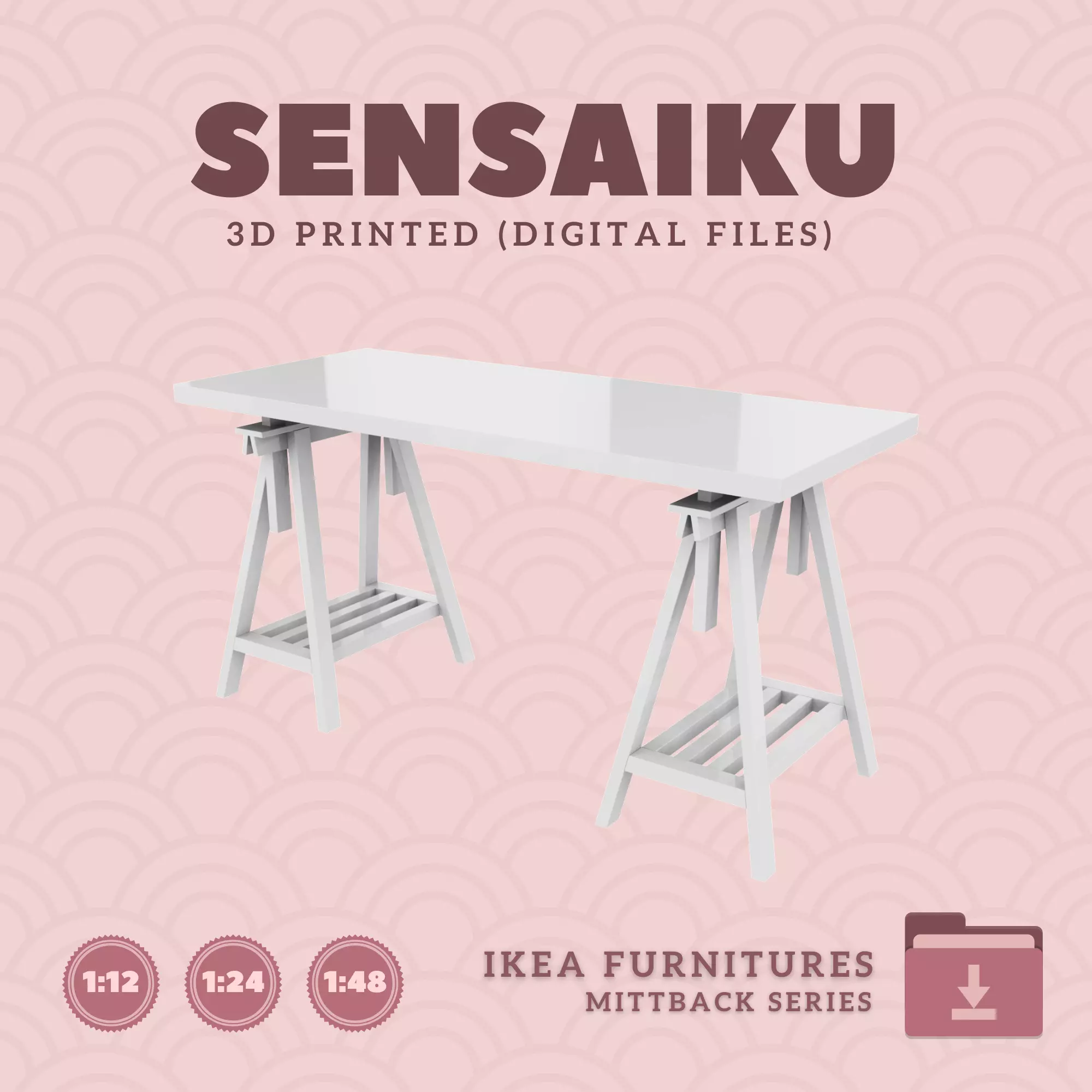 1 MITTBACK LAGKAPTEN Desk Mode 1 Dollhouse - IKEA - 3D Print 3D print model