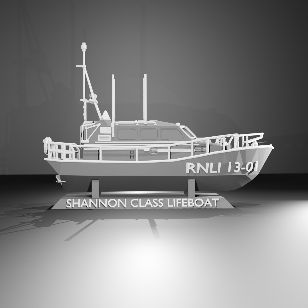 Shannon Class Lifeboat RNLI 13-01 1 72 Scale  3D Printing Ship 3D print model_17